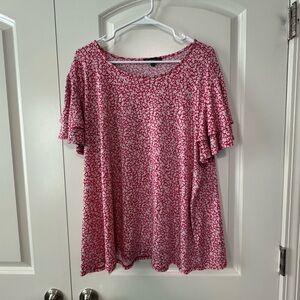 Adrianna Papell Pink Floral Blouse​